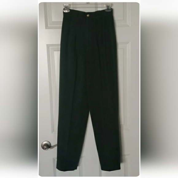 VINTAGE MICROSUEDE PANT SUIT IN MOSS GREEN SIZE S - Picture 4 of 9